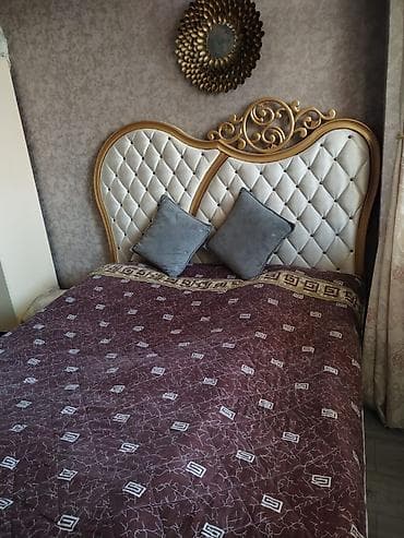 riad mebel: İkinəfərlik çarpayı, Matras ilə, Siyirməsiz — 1