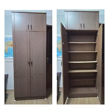 İşlənmiş, 2 qapılı, Kredit, Qəhvəyi, Digər material, Açılan, Düz dolab