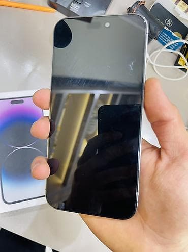 iphone pro max: IPhone 14 Pro Max, 256 GB, Deep Purple, Simsiz şarj, Face ID, Sənədlərlə — 8