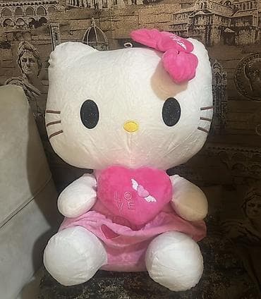 Hədiyyə Böyük ölçülü Hello Kitty plyuş oyuncaq. Yenidir - Rənglər: ağ