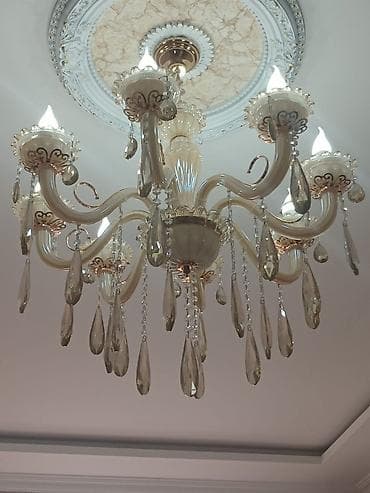 qara rengli sekiller: Çılçıraq, 10 və daha çox lampa, Şüşə — 4