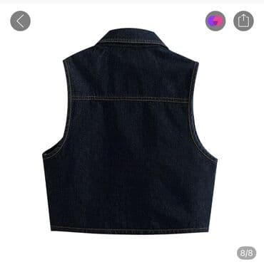 Жилеты, безрукавки: Жилет, Zara, XS, цвет - Голубой — 2