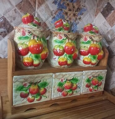 qab setkasi: Keramika material. keyfiyyətli 6lı saxlama qabları. 18azn — 2