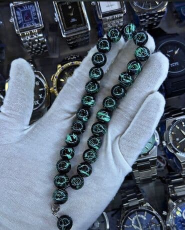 Eynəklər: Şüşə bəzəkli təsbeh – bir neçə rəng variantı - Material: cilalanmış — 3