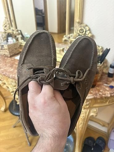 mango velicina 20: Kişi loafer/boat shoes – süet material, qəhvəyi rəng. - Üst hissə — 1