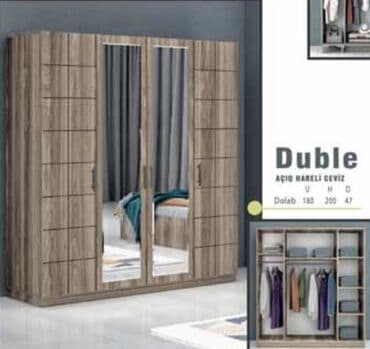 ikinci el şfaner: Yeni, Açılan, 4 qapılı Düz dolab, Qarderob, paltar dolabı — 1