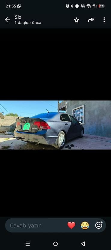 Honda Civic sedan – 8-ci nəsil (təxminən 2006-2011). Rəng: tünd — 3
