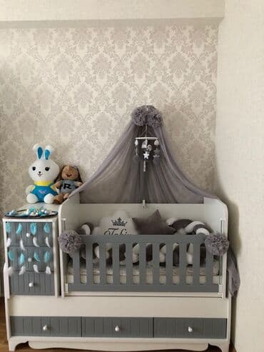 продам детскую кроватку: Oğlan və qız üçün, İşlənmiş, Beşik — 4