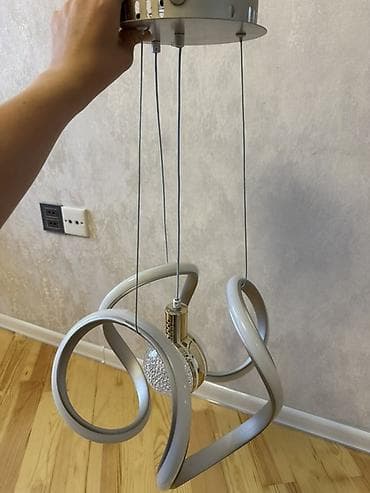 spirallı dəftərlər: Led Çılçıraq, 3 lampa, Metal — 5