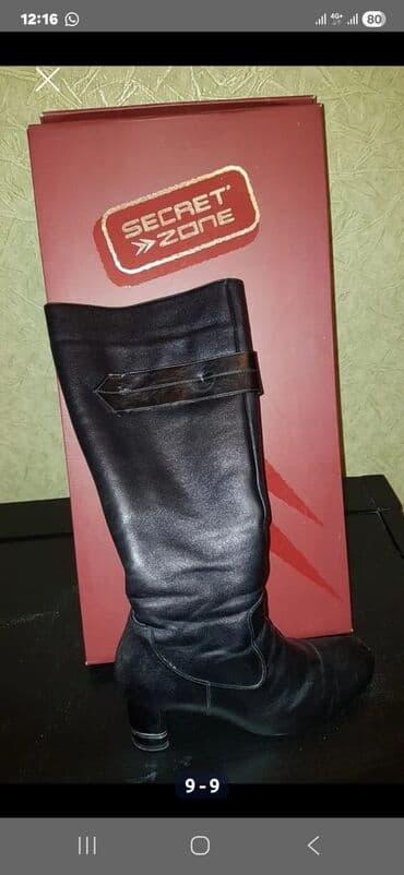 резиновые сапоги баку: Размер: 39, цвет - Черный, Б/у — 8