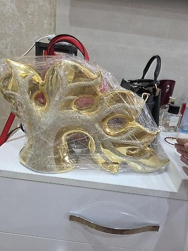 Fiqur, Keramika, rəng - Qızılı — 1