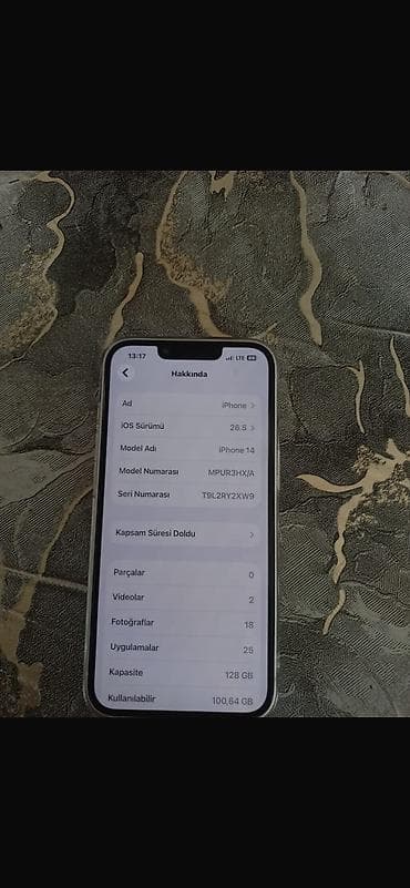 iphone xe: IPhone 14, 128 GB, Ağ, Barmaq izi, Face ID — 6