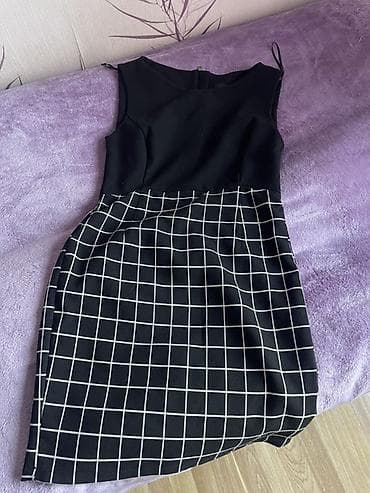 sadə don: AdL marka qadın paltarı - Rəng: qara - Dizayn: üst hissə düz qara — 4