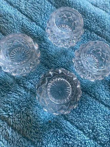 Termoqablar: Qədimi xurustal duz qabı 6 ədədi 20 m. Qiymət sondu — 2