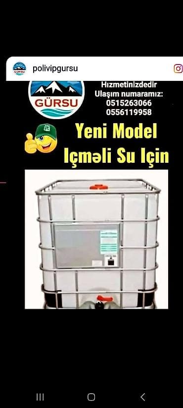 1 tonluq: Bak, Plastik, 10000 l l, Yeni — 5