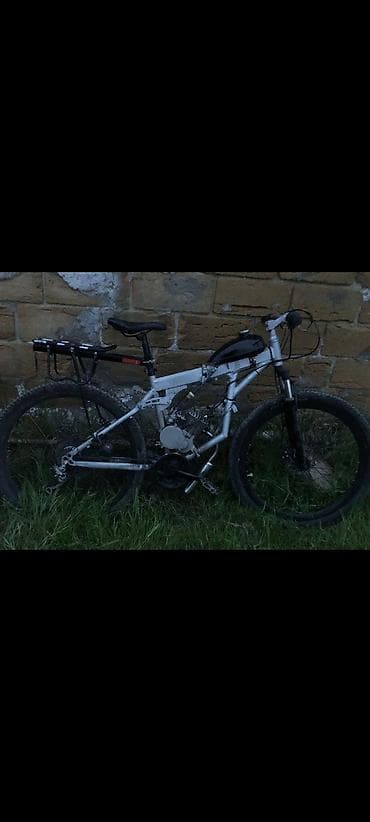 Benzin mühərrikli velosiped moto - Dağ velosipedi şassisi üzərində