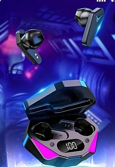 mi adsl modem: Gaming üslublu TWS simsiz qulaqlıq - Futuristik dizaynlı şarj qutusu — 2