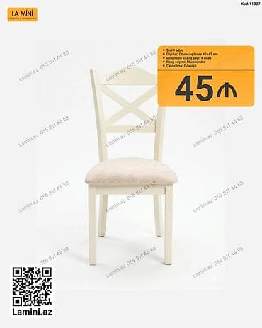 LA MINI yemək otağı stulu - Model kodu: 11327 - Say: 1 ədəd - Ölçü — 1