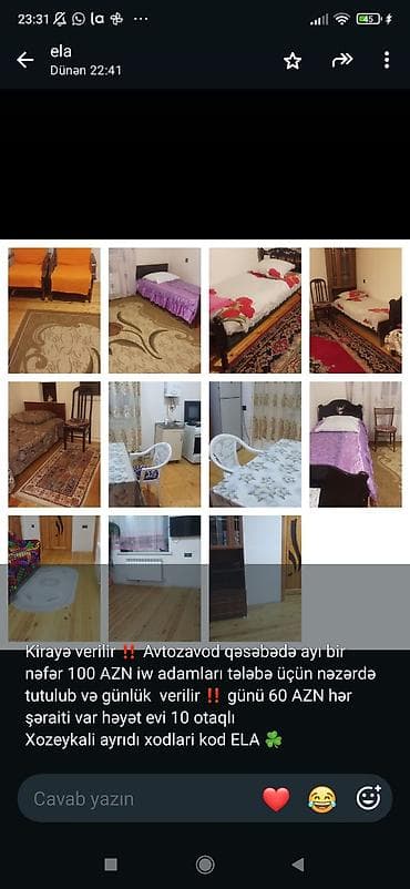 gen: Kirayə mənzil – Azərtifaq, 5/4 mərtəbə, 3 otaqlı Qiymət: 400 AZN — 6