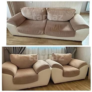 İşlənmiş, Divan, 2 kreslo, Bazasız, Açılmayan — 1