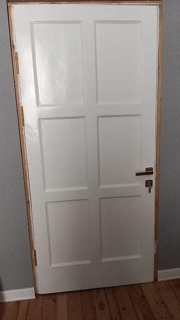 Ağ panelli otaq qapısı – klassik 6 panelli dizayn, - Rəng: ağ -