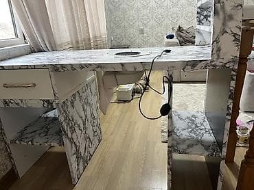 bag stolu: Düz masa, Siyirməli, Polkalı, Laminat — 9