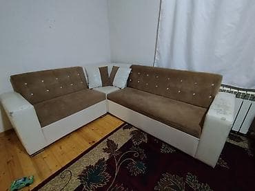 oturaca: Künc divan dəsti - L formalı 3 hissəli künc divan: iki əsas oturacaq — 2