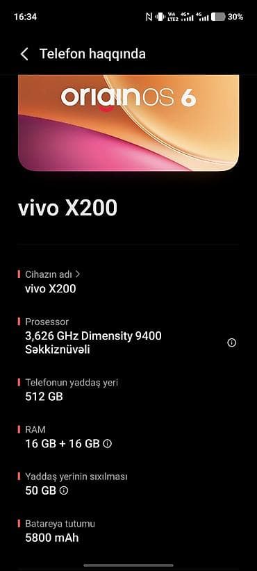 ucuz tel: Vivo X200, 512 GB, rəng - Qara, İki sim kartlı — 2