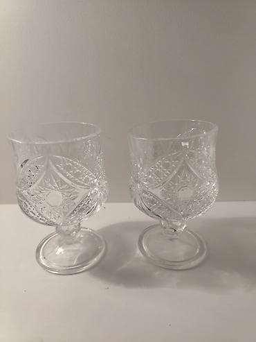 Süfrə qab-qacaqı: Qədəhlər, rəng - Ağ, Şüşə, 2 ədədli dəst — 2