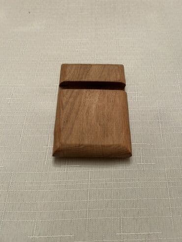 Boyunbağılar: Ağacdan hazırlanmış telefon/tablet üçün stend - Material: təbii ağac — 2