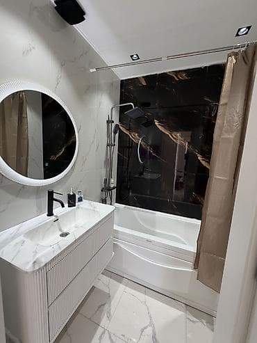 basenili evler: Qara-Qarayev metrosunun duz yani. 3 otaq 116 kv. Menzil 19 mertebenin — 8