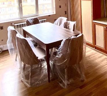 ucuz stullar: Mətbəx üçün, Açılan, Dördbucaq masa, 6 stul — 1