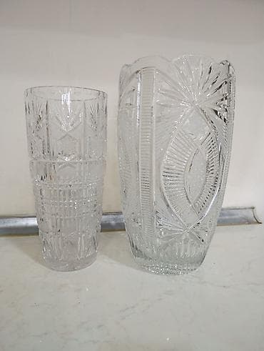 olke bayraqlari: Şüşə dekor və servis dəsti - 2 ədəd yaşıl rəngli, qızılı bəzəkli və — 2