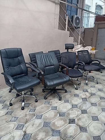 Ofis dolabları: İşlənmiş, Təkərli, Qolları tənzimlənir, Dəri — 4