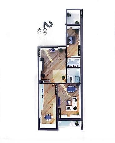 otag: 2 otaqlı, Yeni tikili, 135 kv. m — 4