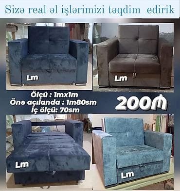 Qoltuqlu açılan kreslo - Model: Önə açılan mexanizmli tək kreslo -