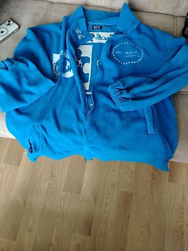 Şortlar: Mavi flis jaket - Material: yumşaq, isti flis parça - Rəng: parlaq — 3