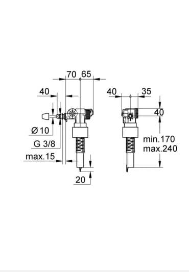 hamam rəfi: Orjinal grohe su doldurma mexanizmi. Divari̇çi paplavok. Geberi̇t — 5