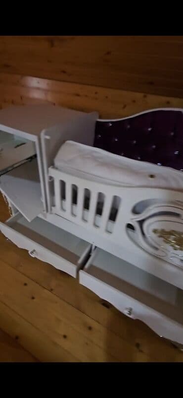 Mərmər effektli PVC panellər: Oğlan və qız üçün, Dördbucaq, Beşik, Dəstsiz, Matras ilə, Yellənmə mexanizm ilə — 5