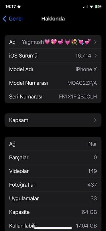 apple se: IPhone X, 64 GB, Göy, Simsiz şarj, Face ID — 4