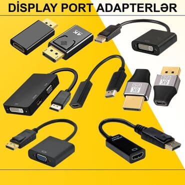 Display Port adapterlər ⭐Display Port to VGA – 10 AZN ⭐Display Port to — 1