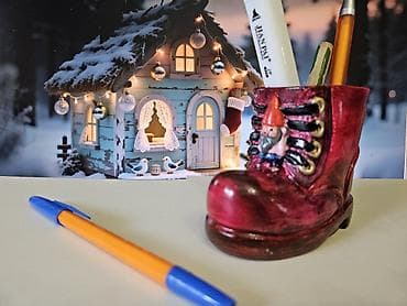 qab gulleri sekilleri: Dekorativ mini dibçəklər və qələm/qutu stendləri dəsti - Retro — 9