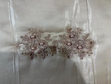 Картины и портреты: Для кровати С бисером цвет - Бежевый Покрывало — 9