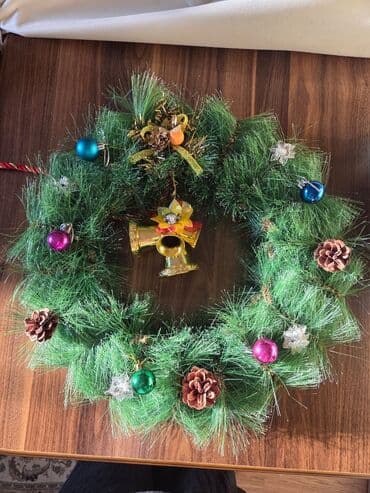 Yolka işıqları: Yeni il bəzək dəsti - Süni şam ağacı: sıx iynəli, konus formalı — 4