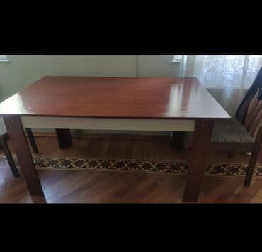 Qonaq masası, Yeni, Açılmayan, Taxta, Dördbucaq masa