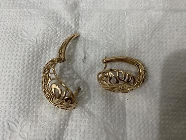 Qızılı rəngli aksesuar dəsti - Zəncir və kulon: Oval halqalı qalın — 6