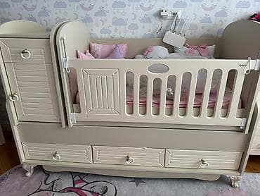 pendir: Uşaq beşiyi – çevrilə bilən kombi model - Rəng: krem-bej tonları - — 3