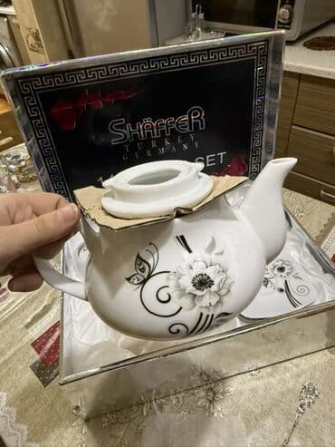 встроенная сушилка для посуды: Чайный набор, цвет - Белый, Фарфор, Schafer, Турция — 4