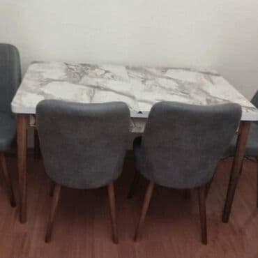 Masa və oturacaq dəstləri: Mətbəx üçün, Yeni, Açılan, Dördbucaq masa, 4 stul — 13