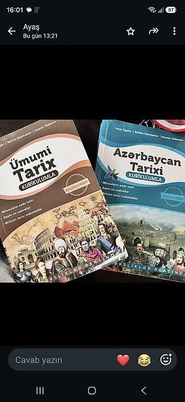 Kitablar və jurnallar: Ümumi Tarix və Azərbaycan Tarixi – Kurikulumla (2024/25-ci il nəşri) — 1